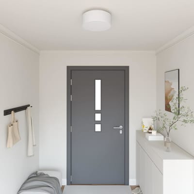 vidaXL Plafonnière met schijnwerpers Wit 30 x 30 x 13,5 cm Stof