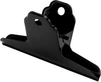Allecto - Grote Stier Paperclips - Metalen Klemmen - Duurzaam en Sterk - Zwart - Kantoor en Keuken - 2 Stuks