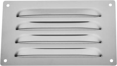 Ventilatierooster RVS - Afvoerluchtrooster - Luchtcirculatie Verbeteren - Met Insectenwering - 165 x 100 mm - Geborsteld