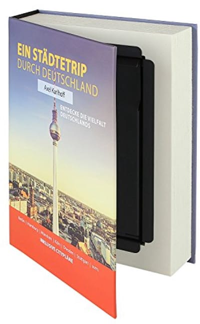 HMF 80915 boekenkluis geldcassette papieren pagina's | 23 x 15 x 4 cm | Städtetrip Duitsland