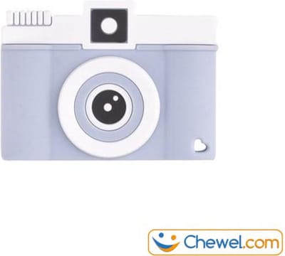 Bijtketting kauwketting - Fototoestel - Grijs | Chewel ®