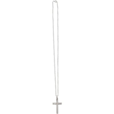 Collier Pendentif Croix Tempérament Unisexe Bijoux Rood Pull Chaîne en Alliage Facile à Assortir Argent argenté