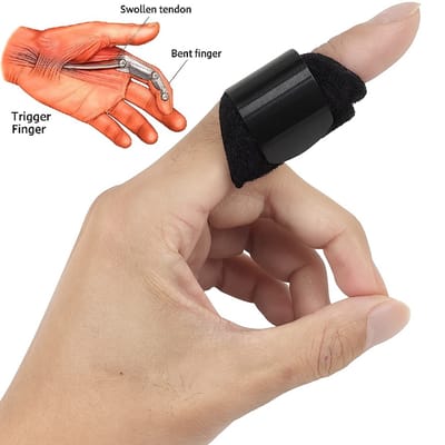 Vingerspalk I Vingerbrace I Vingerfixatieriem I Revalidatiespalk I Vinger Splint I Rechttrekken Vinger I Ventilatiegaten I Zwart