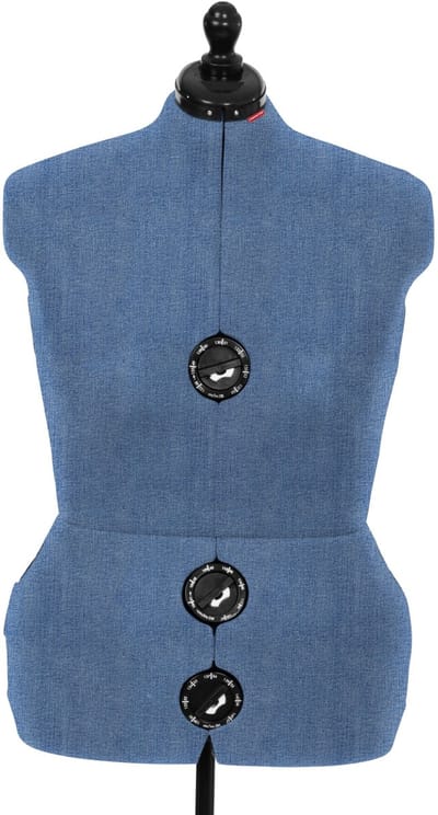 Lewenstein Paspop Nora Dark Denim - Verstelbare Paspop - Pinbaar - Met rokmeter - Traploos verstelbare rug - Maat 52 t/m 58
