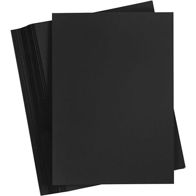 Zwart Karton 180 Grams - A3 Zwart Karton - Hobbykarton - Stevig Papier - A3 Papier 180 grams - Tekenpapier Knutselkarton - 29,7x42 cm - A3 - 100 Vellen