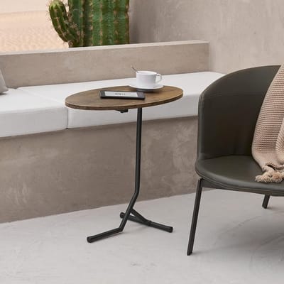 Bijzettafel 55x60x30 cm Houtkleurig en Zwart