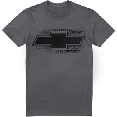 Chevrolet Unisex Volwassen Bowtie Burnout T-shirt L houtskool
