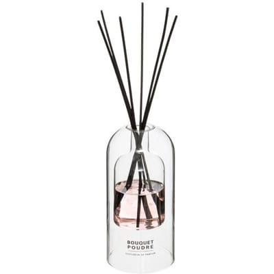 Atmosphera Geurstokjes in luxe glazen houder - Bloemenzee - 150 ml - geurverspreider - interieurparfum