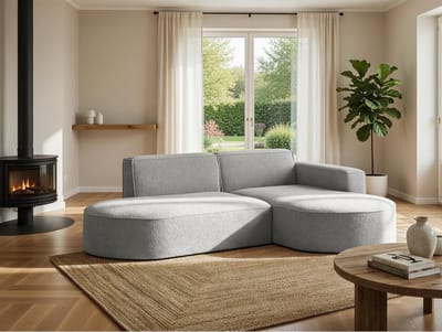 3-Zits Slaapbank 232 × 103 × 93 cm Beige Chenille – Uittrekbare Bank met Slaapfunctie 150 × 200 cm en Opbergruimte – Moderne Sofa – LUNARO Sofa – Bellavero