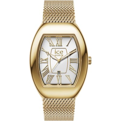 Ice Watch ICE boliday - Dome - Metal mesh - White GD 024487 Horloge - Staal - Goudkleurig - Ø 40 mm