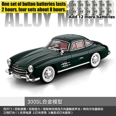 1:18 Mercedes Benz 300SL Gullwing Luxe Klassieke Coupé Legeringsmodel Metalen Diecast Auto Woondecoratie & Computer Bureau Ornament