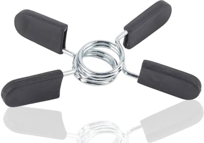 Dailygoods- Gewichtsclips 2 Stuks - Veerstaal Klemmen - Halter Klemmen - Rubber Grip - 25mm Barbell Clips - Schokbestendig en Duurzaam - Halterklemmen