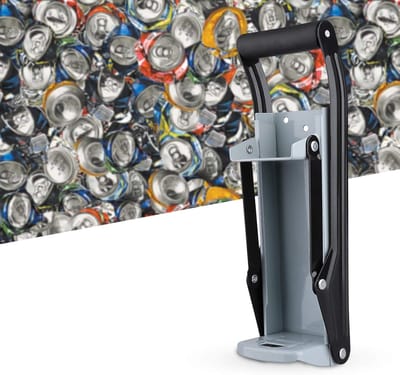 Blikjespers-flessenpers-Doospers - Inmaakpers - 500 ml - Inmaakpers voor thuisgebruik (bier en limonade) - 16 oz - Grijs - 32 x 8 x 10 cm