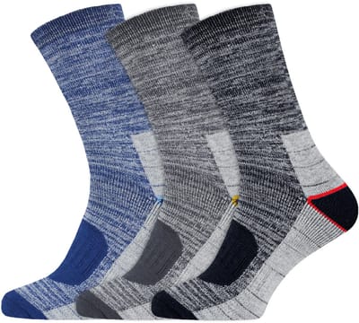 Heatbooster | Thermosokken | Wandelsokken | Kleur: Grijs | Maat: 43-46 | Dames & Heren | 3 Paar