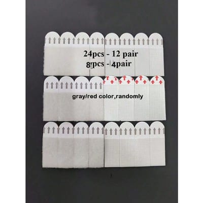 Bande de suspension pour tableaux sans perçage - Crochets muraux double face amovibles, Convient pour les cadres photo et les œuvres d'art 24pcs multicolore