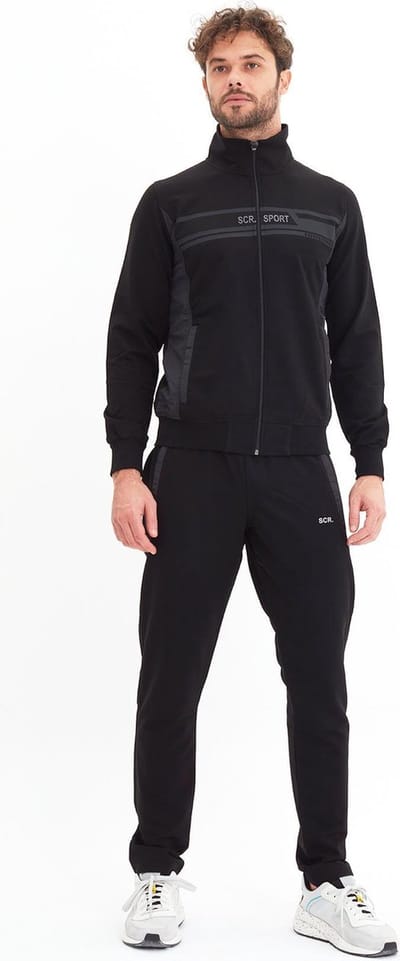 SCR. Ado Trainingsvest Heren - Trainingsjack om te Sporten - Maat XL - Zwart