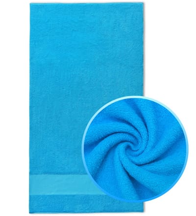 Funnies Strandlaken XXL Turquoise 100x180 cm - Extra groot - Hoogwaardig Katoenen OEKO-TEX Strand Handdoek - 500 gram/m2 Luxe Dikte - Extra zacht - Sneldrogend Badhanddoek - Ideaal voor Strand, Sauna, Zwembad, Vakantie en Sport - Badlaken