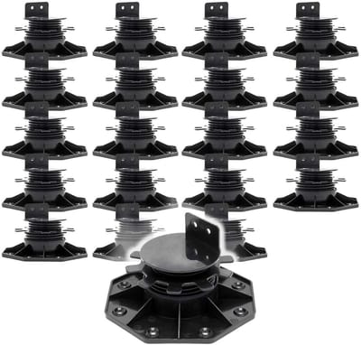 20x Verstelbare Terrasdragers 33-64mm Belasting 2700kg - Ondersteuning voor Houten & Kunststof Terras