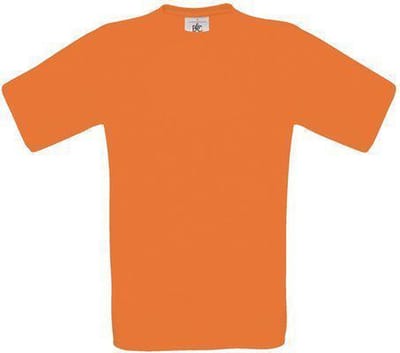 B&C Exact 150 Heren T-shirt Orange Maat L (onbedrukt - 5 stuks)