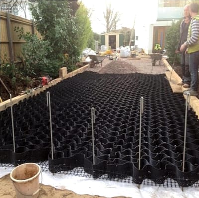Grindrooster Oprit - Bodem Stabilisatie - Ondersteuning Buiten - Hoge Draagkracht - 5 cm Hoog - Zwart