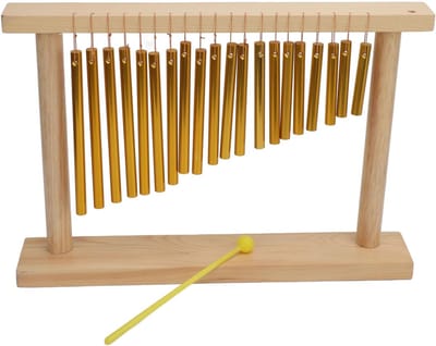 Muziekinstrument Slagwerk - Tafelklokkenspel Melodie - Muziekonderwijs Kinderen - 20 Tonen Diversiteit - 45x35x6 cm - Natuurlijk Hout