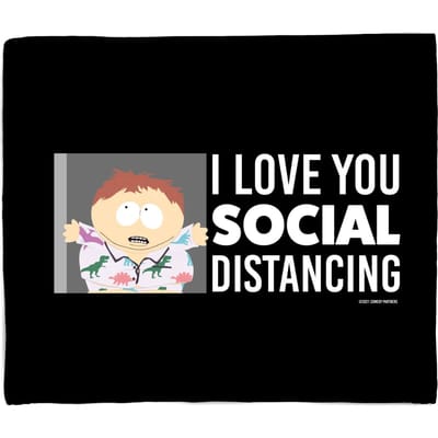 South Park I Love You Social Distancing Fleece Blanket - M