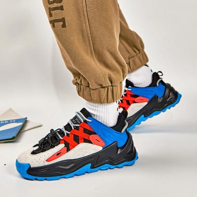 Modetrend Alles-Match Heren Schoenen met Dikke Zool en Hoge Hak Ronde Neus Veterschoenen Heren Casual Slijtvaste Sportschoenen 39 brown