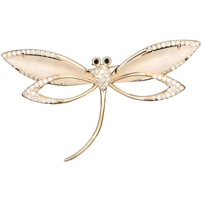 Libel Retro Broche Kleine Geurige Wind Hoge -Kwaliteit Luxe Temperament Borst Prachtig Pak Dames Accessoires Speld white