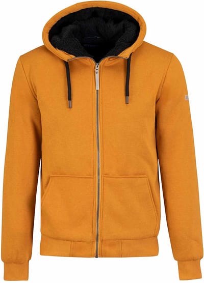 STØRVIK Kenny Sweatvest Heren - Teddy Gevoerd - Hoodie - Maat 6XL - Okergeel