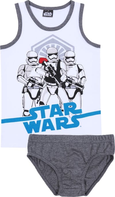 Wit-grijze ondergoedset voor jongens - STAR WARS Stormtroopers