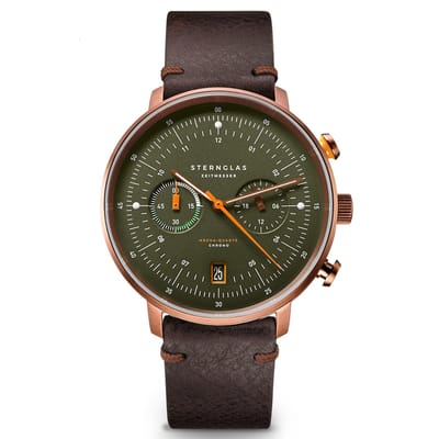 Sternglas Hamburg Chrono Dark Green Bronze S01-HC35-VI17