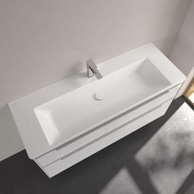 Villeroy & Boch Subway 3.0 cabinet washbasin 130 cm, with 1 tap hole, without overflow 4A70D201