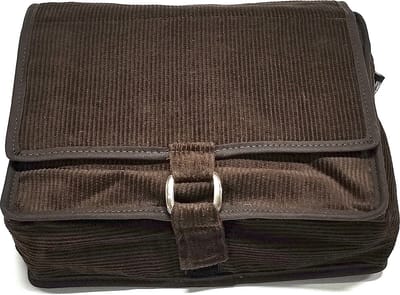 Vagabond-Combi-Hang-up-Toilettas-Deluxe Holdall "Country Cord" Bruin -afmeting 26 x 7 x 23 cm.