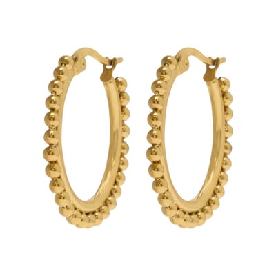 Essenza Small Balls Hoop Earrings Gold