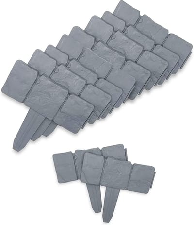 Tuinranden Steenlook - Bloembakranden - Tuin Afbakenen - Modulair Systeem - 25 Meter - Grijs