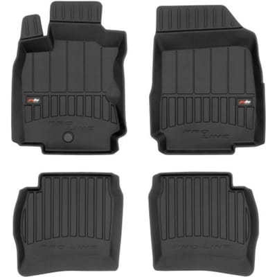Frogum No.77 Automat / Vloermat - 3D Pasvorm - Geschikt voor Nissan Note I 2006-2012 - TPE Rubber - 4-delig - Hoge Rand 6cm - Zwart