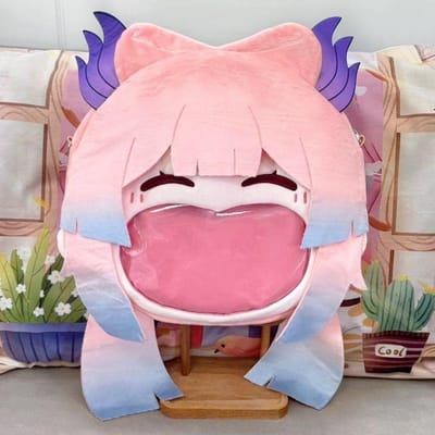 Genshin Impact Sangonomiya Kokomi Grote Mond Tas Schouder Crossbody Enkele Riem Transparante Display Itabag Voor Merchandise Creatief Cadeau white