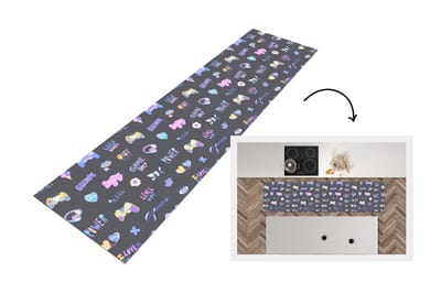 Keukenloper - Loper keuken - Meisjes - Gaming - Console - Patronen - 200x50 cm - Keukenloper vinyl