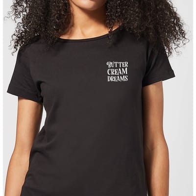 Buttercream Dreams Dames T-shirt - Zwart - 3XL