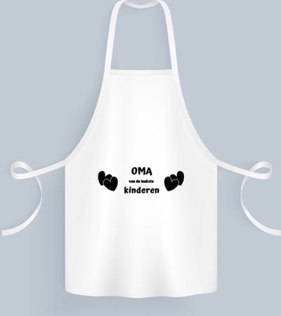 Akyol - oma van de leukste kinderen Keukenschort - Oma - de leukste oma - verjaardag - cadeau voor oma - kado - geschenk - 82 bij 71 cm