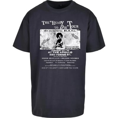 Mister Tee - Biggie Tour Heren Tshirt - XS - Blauw