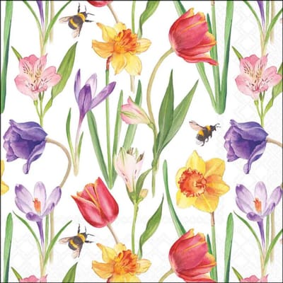 Ambiente - Servetten - 33 x 33 cm - Flowers in Spring