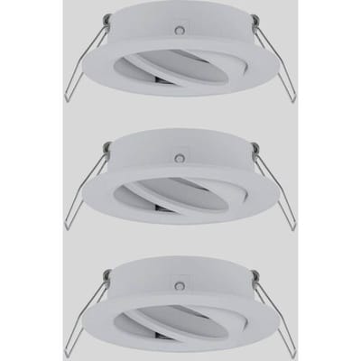 Inbouwlamp Choose Basisset zwenkbaar rond 84 mm 50° max. 3x10W 230V dimbaar Wit mat
