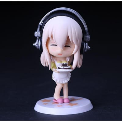 10CM Anime Figuur Super Sonico Werkend Zwempak Pak Chassis Q Versie Figuur Poppen Cadeau Verzamelen Verpakt Decoratie Speelgoed Hobby's No box