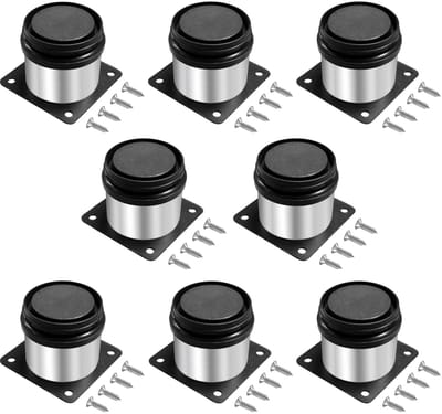 JHUBERS- Meubelpoten Verstelbaar - Set van 8 - Hoogte 5 cm - Roestvrij Staal - Voor Tafel/Kast/Bed - Eenvoudig Schoon te Maken
