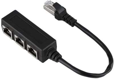 RJ45 Ethernet Splitter - 1 Male naar 3 Female Poorten - Kabel Verlenging
