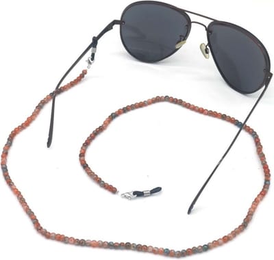 Zonnebrilkoord - kralen - bruin - zomer - strand - beach - vrouwen - accessoire - zonnebril – hip