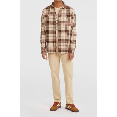 O'Neill  Must-have Flannel Shirt Beige Flannel Check Taglia: M | Camicie Casual Outlet | Uomo | Marrone