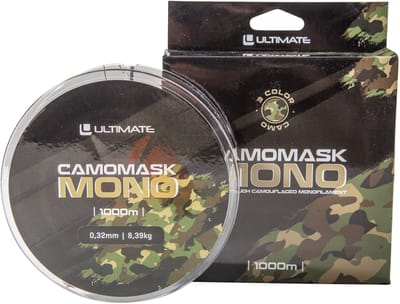 Ultimate Camomask Mono Karperlijn 0.28mm/6.61kg (1000m) - Nylon Vislijn
