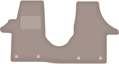 Beige veloursmatten voor: Volkswagen Transporter T5 bestelwagen (2003-2015)